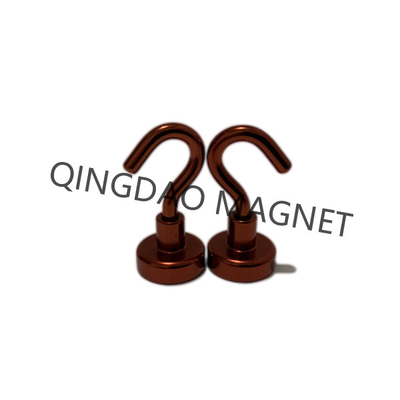 Sintered NdFeB Hook Magnet, N35,16KGS, Permenent Hook Magnets in Red Color