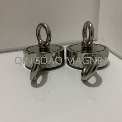 Sintered NdFeB N35 270KGS 600 Lb Fishing Magnet Nickel Coating