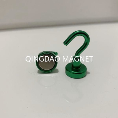 Sintered NdFeB Hook Magnet, N35,16KGS, Permenent Hook Magnets in Green Color